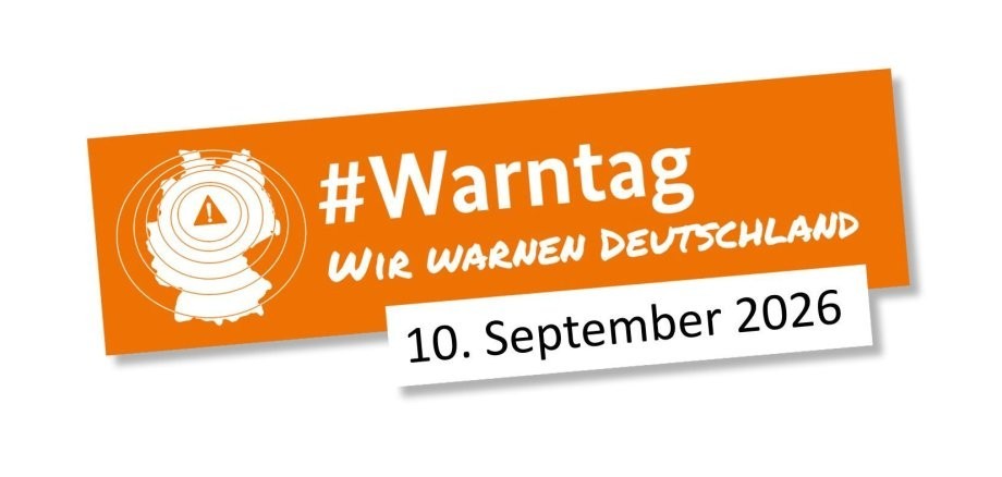 Bild mit Text "Warntag-Wir warnen Deutschland" am 10. September 2026