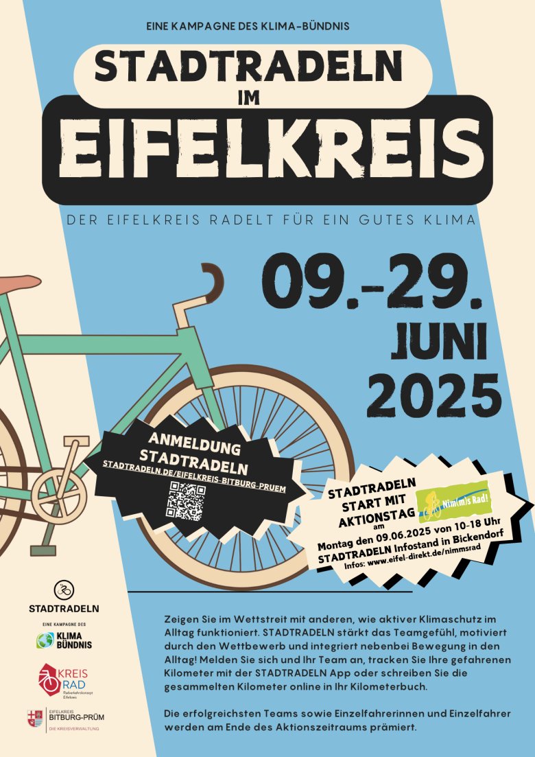 2. Plakat/Flyer Stadtradeln 2025 - Öffentlichkeit 2. Plakat/Flyer Stadtradeln 2025 - Öffentlichkeit