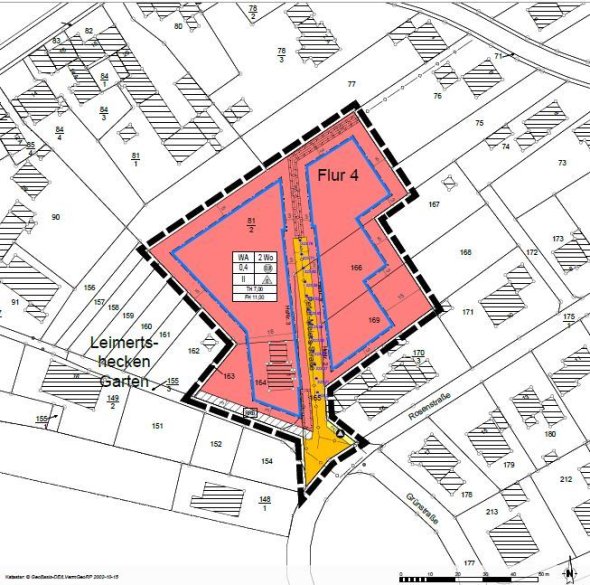 Skizze Bebauungsplangebiet "Am Sportplatz" Herforst