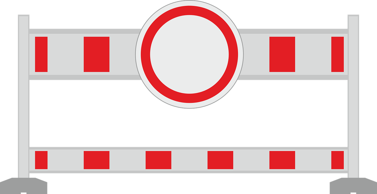 Warnschild das hier gesperrt ist