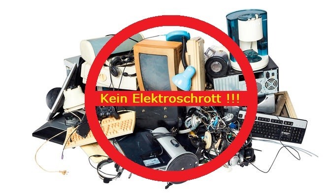 gesammelte defekte Elektrogeräte