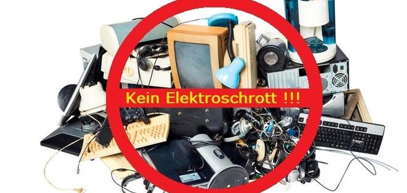 gesammelte defekte Elektrogeräte