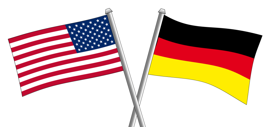 Deutsch-Amerikanische Flaggen