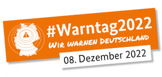 Bild mit Text Warntag 2022