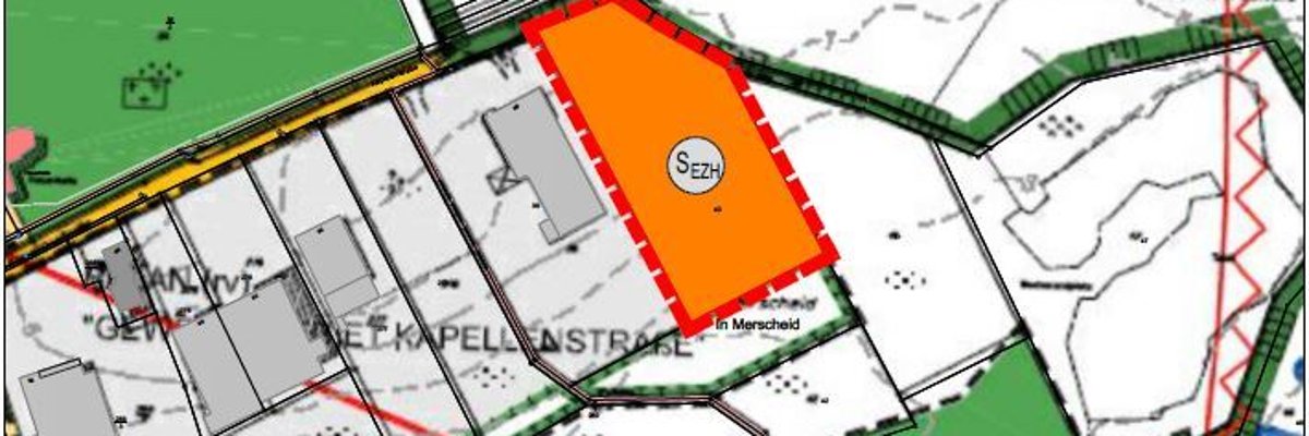 Plan auf der man die betreffende Fläche sieht