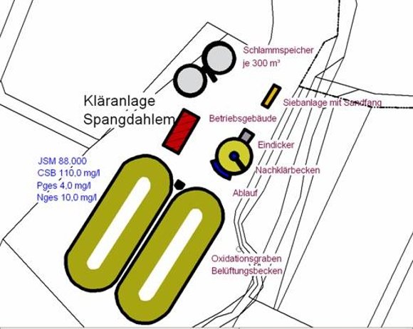 Lageplan_Grundriss Kläranlage Spangdahlem